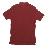POLO RALPH LAUREN Mens Red Short Sleeve Plain S Polo Shirt Cotton Casual