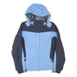 THE NORTH FACE Womens Blue & Navy Shell Jacket XS Polyester Outdoor Zip Hooded