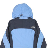 THE NORTH FACE Womens Blue & Navy Shell Jacket XS Polyester Outdoor Zip Hooded