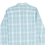 TOMMY HILFIGER Mens Blue & White Check Shirt L Cotton Long Sleeve Button Collar
