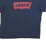 LEVI'S Mens Navy Blue Logo Graphic Regular Fit XL Short Sleeve Crew Neck T-Shirt