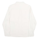 LEVI'S Womens White & Cream Cotton Blend Shirt L Casual Classic Button Up