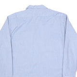 CINTAS Mens Blue L Workwear Cotton Blend Shirt Button Long Sleeve Pocketed