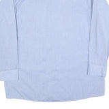 CINTAS Mens Blue L Workwear Cotton Blend Shirt Button Long Sleeve Pocketed