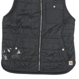 CARHARTT Womens Black Quilted Zip Jacket M Polyester Outdoor Workwear Vest