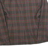 PARISCOPE Womens Brown Check Button Jacket M Polyester Blend Classic Fit Elegant