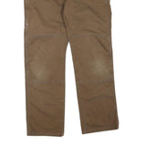 DICKIES Mens Cotton Blend Brown Regular Straight Trousers W36 L30 Workwear