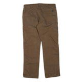 DICKIES Mens Cotton Blend Brown Regular Straight Trousers W36 L30 Workwear