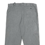 Mens Grey Cotton Regular Fit Button Closure Trousers W36 L26 Casual Workwear