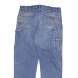 DICKIES Mens Jeans Blue Regular Straight Denim Medium W40 L34 Workwear Zip