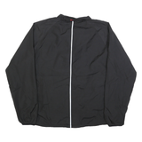 STARTER Mens Black Zip Jacket M Polyester Blend Plain Lightweight Casual