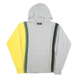 DIESEL Mens Grey Yellow Colourblock Pullover Hoodie S Casual Street Style
