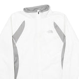 THE NORTH FACE Womens White & Grey Zip Fleece Jacket M Polyester Outdoor Active
