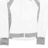 THE NORTH FACE Womens White & Grey Zip Fleece Jacket M Polyester Outdoor Active