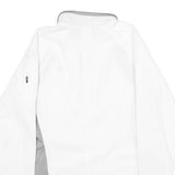 THE NORTH FACE Womens White & Grey Zip Fleece Jacket M Polyester Outdoor Active