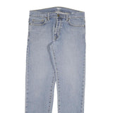 CARHARTT Mens Slim Light Blue Denim Jeans W31 L32 Zip Closure