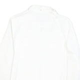ARMANI JEANS Womens White Classic Jacket UK 8 Polyester Plain Zip Lightweight