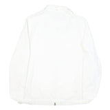 ARMANI JEANS Womens White Classic Jacket UK 8 Polyester Plain Zip Lightweight