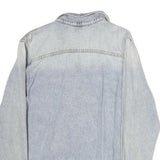 ONLY Womens Blue Denim Button Cotton Jacket L Casual Lightweight Classic