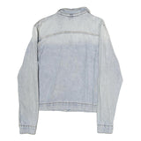 ONLY Womens Blue Denim Button Cotton Jacket L Casual Lightweight Classic