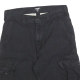 CARHARTT Mens Black Cargo Shorts M W31 Workwear Durable Cotton Blend