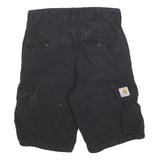 CARHARTT Mens Black Cargo Shorts M W31 Workwear Durable Cotton Blend