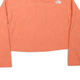 THE NORTH FACE Womens Coral Orange Plain Pullover Jumper Crew Neck L Soft
