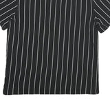 KARL KANI Mens Black & White Striped Streetwear Graphic T-Shirt M Short Sleeve