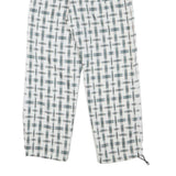 WHAT Womens Polyester Blend White & Grey Relaxed Drawstring Trousers W22 L25