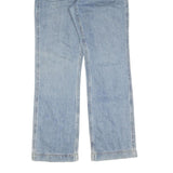 Womens Light Blue Cotton Regular Fit Straight Leg Denim Jeans W32 L32 Zip