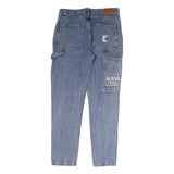 KARL KANI Mens Jeans Blue Regular Straight Denim Medium W36 L33 Logo Embroidery