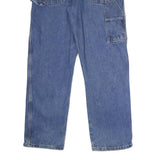 DICKIES Mens Relaxed Blue Denim Jeans W36 L32 Workwear Utility Zip