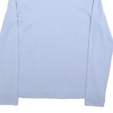 ADIDAS Womens Light Blue Plain Cotton V-Neck Basic Knit Jumper UK 10 Sporty