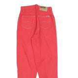 BASIC Womens Regular Fit Red Cotton Blend Denim Jeans W26 L28 Casual Classic