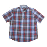CHAPS Mens Blue & Red Check Shirt XL Button Down Cotton Casual Fashion