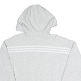 ADIDAS Womens Grey Full Zip Hoodie M Cotton Blend Casual Sportswear