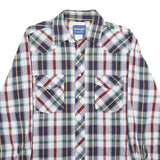 WRANGLER Mens Blue Red Green Check Shirt M Long Sleeve Cotton Blend Casual