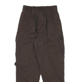 FB SISTER Womens Cotton Blend Brown Relaxed Cargo Trousers W24 L26 Utility Style