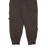 FB SISTER Womens Cotton Blend Brown Relaxed Cargo Trousers W24 L26 Utility Style