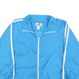 NATURAL IDENTITY Mens Blue Nylon Jacket S Zip Plain Lightweight Casual