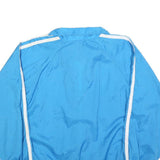 NATURAL IDENTITY Mens Blue Nylon Jacket S Zip Plain Lightweight Casual