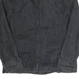 CONVERSE Mens Grey Cotton Zip Jacket M Denim Casual Streetwear Lightweight