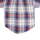 CHAPS RALPH LAUREN Mens Blue & Red Check Shirt L Casual Cotton Short Sleeve