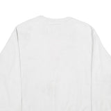 CHAMPION REVERSE WEAVE Mens White Crew Neck L Cotton Blend Sweatshirt Pullover