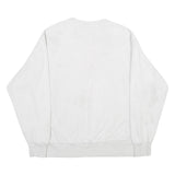CHAMPION REVERSE WEAVE Mens White Crew Neck L Cotton Blend Sweatshirt Pullover