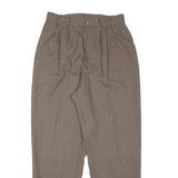 FUNDAMENTAL THINGS Womens Polyester Blend Beige Relaxed Straight Trousers W26