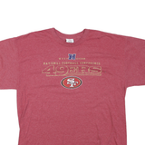 NFL Mens Red San Francisco 49ers Graphic T-Shirt XL Short Sleeve Crew Neck