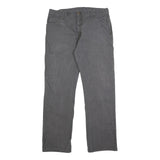 DICKIES Mens Cotton Blend Grey Regular Straight Trousers W36 L34 Workwear Zip