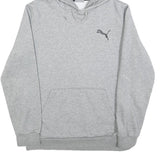 PUMA Mens Grey Hoodie S Cotton Pullover Casual Sportswear