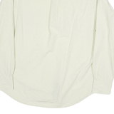 NAUTICA Mens Cream & Green Check Cotton Blend Shirt S Button-Down Collar Long